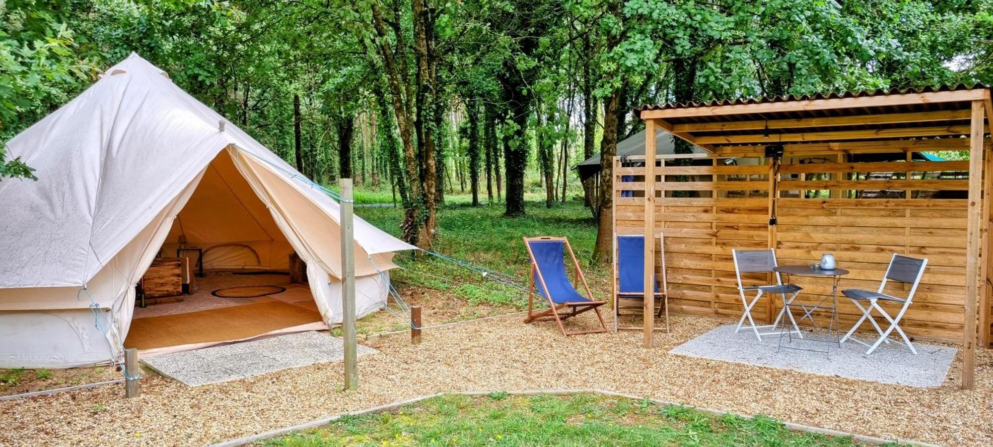 Luxury Bell Tent At Camping La Fortinerie Mouliherne Ngoại thất bức ảnh